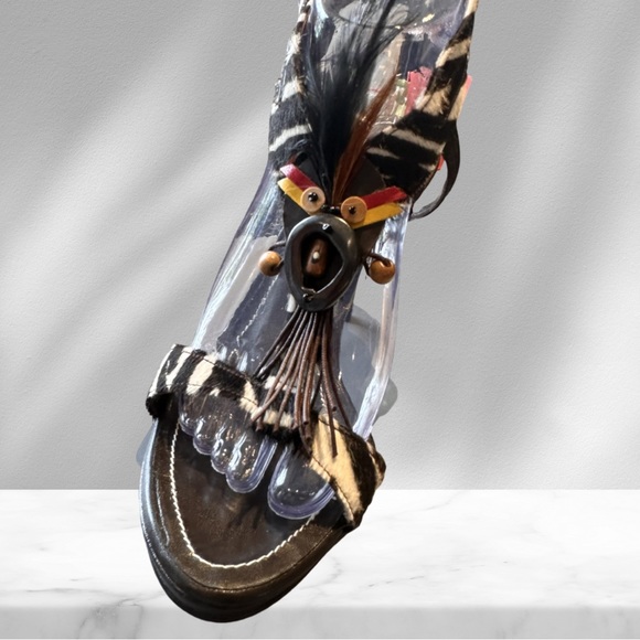 Ramon Tenza All Leather High Heel Sandals NWT 38 - Picture 4 of 9